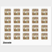 Mexicaanse dress vierkante sticker (Vel)