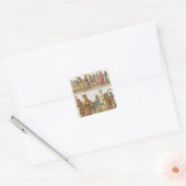 Mexicaanse dress vierkante sticker (Envelop)