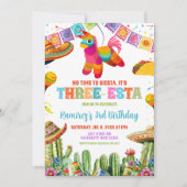 Mexicaanse drie-esta verjaardagsfeestje kaart (Voorkant)