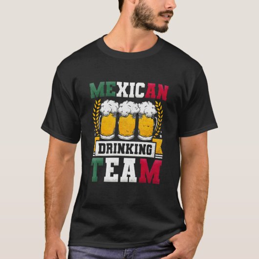 Mexicaanse Drinken Team Bier Dag T-shirt (Voorkant)