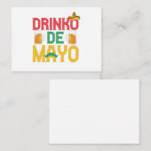 Mexicaanse Drinko de Mayo Grappig Cinco de Mayo Ca Notitiekaartje (Voorkant / Achterkant)