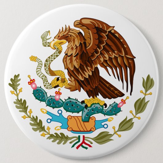Mexicaanse Eagle Ronde Button 6,0 Cm (Voorkant)