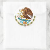 Mexicaanse Eagle Ronde Sticker (Tas)