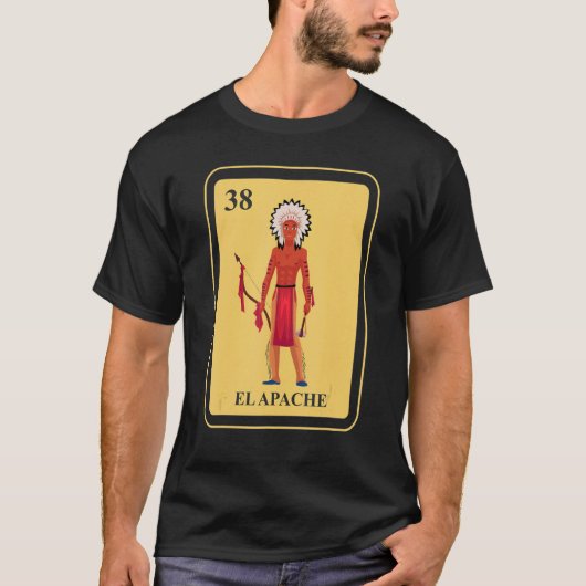 Mexicaanse El Apache Traditionele Bingo Card Inati T-shirt (Voorkant)