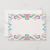 Mexicaanse Elegante Kleurrijke Floral Fiesta bruil Save The Date (Achterkant)