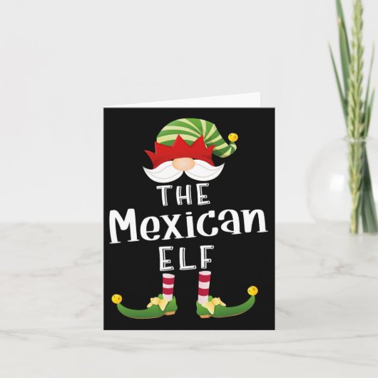 Mexicaanse Elf Groep Kerst Grappig Pajama Party Kaart (Voorkant)