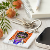 Mexicaanse Elvis Glas-in-lood Sleutelhanger (Voorkant Rechts)