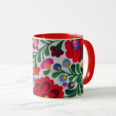 Mexicaanse Embroidery Afbeelding Coffee Mok Tea Cu (Voorkant rechts)