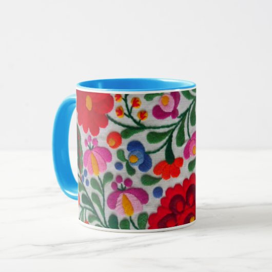 Mexicaanse Embroidery Coffee Mok Tea Cup (Voorkant links)