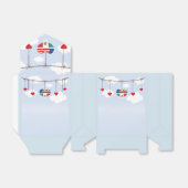 Mexicaanse en Amerikaanse vlaggen en harten bruilo Bedankdoosjes (Uitgevouwen)