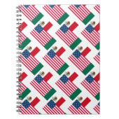 Mexicaanse en Amerikaanse vlaggen Notitieboek (Voorkant)
