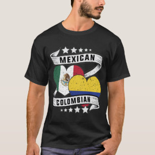 Mexicaanse en Colombiaanse vlag T-shirt