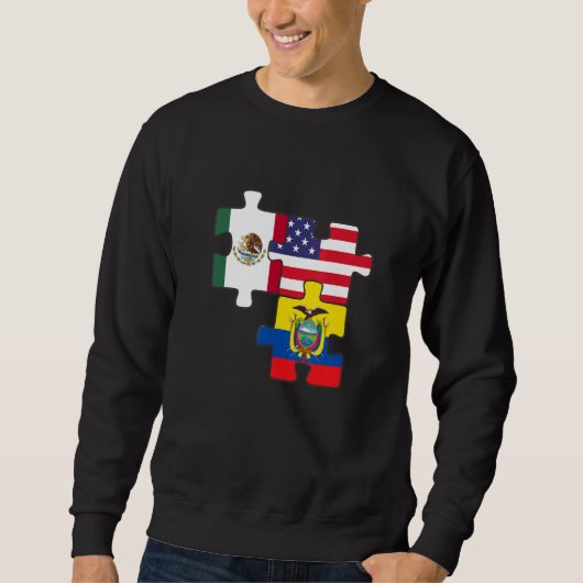 Mexicaanse en Ecuatoriaanse wortels plus de Amerik Trui (Voorkant)