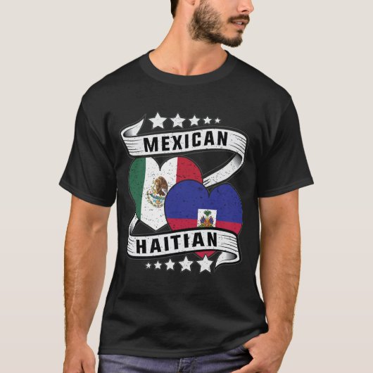 Mexicaanse en Haïtiaanse vlag T-shirt (Voorkant)