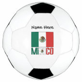 Mexicaanse en Mexicaanse vlag met Jouw naam Voetba Voetbal (Voorkant)