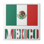 Mexicaanse en Mexicaanse vlag Tegeltje (Voorkant)