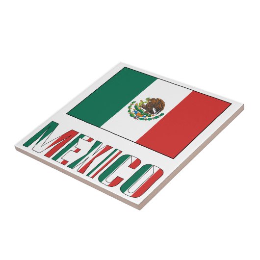 Mexicaanse en Mexicaanse vlag Tegeltje (Zijkant)