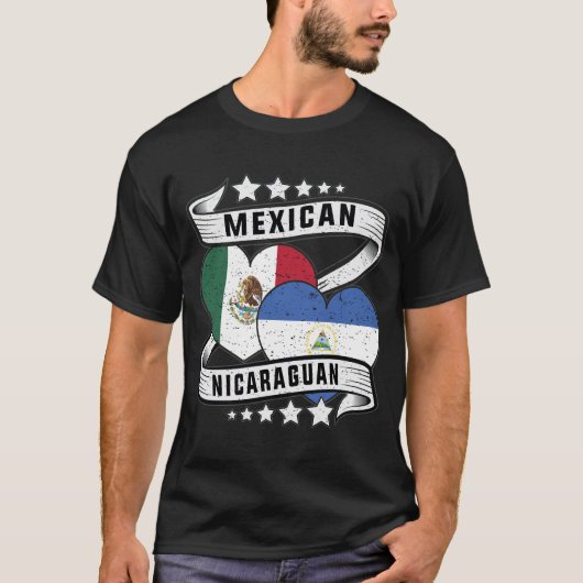 Mexicaanse en Nicaraguaanse vlag T-shirt (Voorkant)
