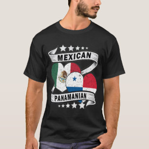 Mexicaanse en Panamese vlag T-shirt