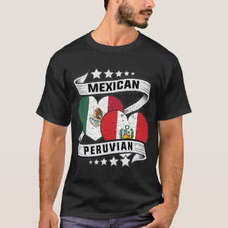 Mexicaanse en Peruaanse vlag T-shirt