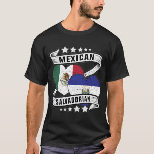 Mexicaanse en Salvadoraanse vlag T-shirt