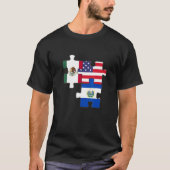Mexicaanse en Salvadoraanse wortels plus de Amerik T-shirt (Voorkant)