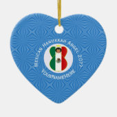 Mexicaanse engel Chanoeka vlag gepersonaliseerd Keramisch Ornament (Voorkant)