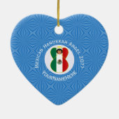 Mexicaanse engel Chanoeka vlag gepersonaliseerd Keramisch Ornament (Achterkant)