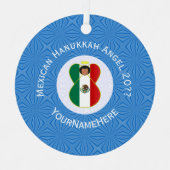 Mexicaanse engel Chanoeka vlag gepersonaliseerd Metalen Ornament (Voorkant)