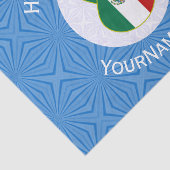 Mexicaanse engel Hanukkah-vlag gepersonaliseerd ca Tissuepapier (Detail)