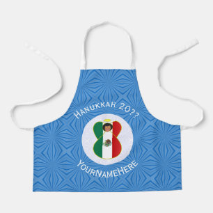 Mexicaanse engel Hanukkah-vlag gepersonaliseerd kl Schort