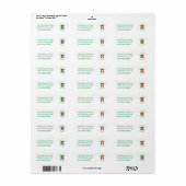 Mexicaanse engel kerst vlag gepersonaliseerd  etiket (Full Sheet)