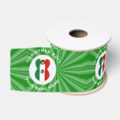 Mexicaanse engel kerst vlag gepersonaliseerd grosgrain lint (Spoel)