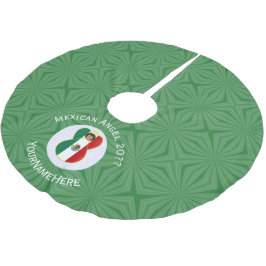 Mexicaanse engel kerst vlag gepersonaliseerd kerstboom rok