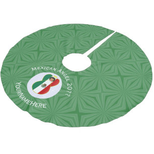 Mexicaanse engel kerst vlag gepersonaliseerd kerstboom rok