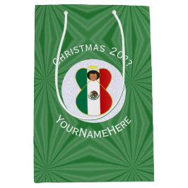 Mexicaanse engel kerst vlag gepersonaliseerd medium cadeauzakje