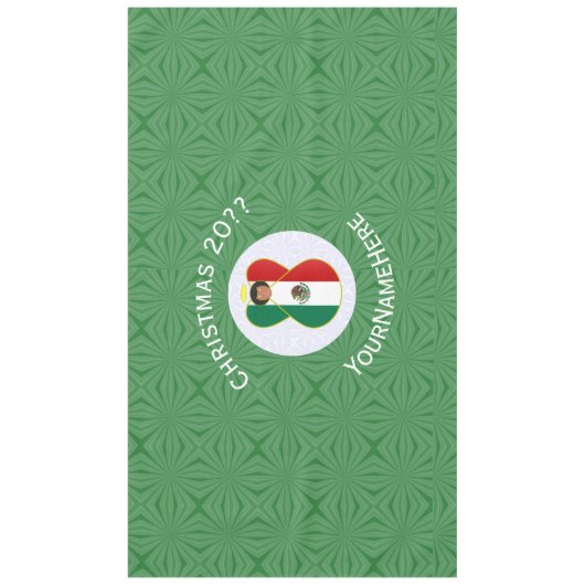 Mexicaanse engel kerst vlag personaliseren horizon tafelkleed (Voorkant)