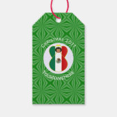 Mexicaanse engel kerstvlag gepersonaliseerd cadeaulabel (Voorkant)