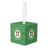 Mexicaanse engel kerstvlag gepersonaliseerd decoratie (Voorkant hoekig)