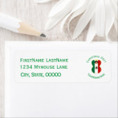 Mexicaanse engel kerstvlag gepersonaliseerd etiket (Insitu)