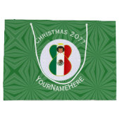 Mexicaanse engel kerstvlag gepersonaliseerd groot cadeauzakje (Achterkant)