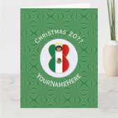 Mexicaanse engel kerstvlag gepersonaliseerd kaart (Voorkant)