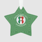 Mexicaanse engel kerstvlag gepersonaliseerd ornament (voorkant)
