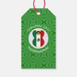 Mexicaanse engel Kerstvlag Persoonlijk Cadeaulabel