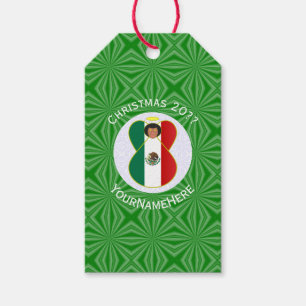 Mexicaanse engel Kerstvlag Persoonlijk Cadeaulabel