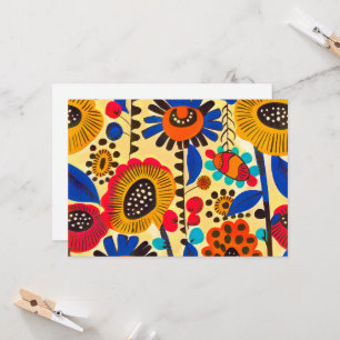 Mexicaanse erfgoed bloemenprint kaart