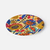 Mexicaanse erfgoed bloemenprint papieren bordje (Gekanteld)