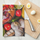 Mexicaanse Eten keukenhanddoek 1 (Quarter Fold)