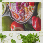Mexicaanse Eten keukenhanddoek 3 (Gevouwen)