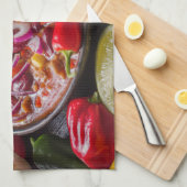 Mexicaanse Eten keukenhanddoek 3 (Quarter Fold)